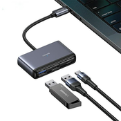 shumee USAMS 5-v-1 USB HUB adapter USB 2.0/3.0/USB-C siv