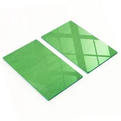 shumee Steklene plošče, odporne proti praskam, zelena lesena plošča 2x30x52 cm