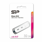 SP USB 3.2 FLASH DRIVE BLAZE B32 32GB: bijeli