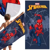 MARVEL COMICS MARVEL Spider-Man Mornarsko moder, HITRO SUŠEČA Brisača za plažo, kopalna ZA FANTKA, mikrovlakna 70x140 cm OEKO-TEX