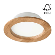 LED Vgradna svetilka WOODY SPOT LED/12,5W/230V 4000K hrast o 16 cm