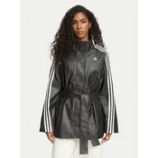 adidas Prehodna jakna Adilenium Season 6 Pleather LH1945 Črna Regular Fit