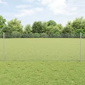Zavarena žicana ograda s postom 10 x 0,8 m Srebrna Mreža