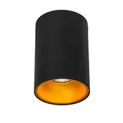 Moderno reflektorsko svetilo črno z zlatom GU10 50mm - Deep