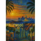 Plakat Los Angelesa v slogu Van Gogha 30x40 cm Hollywood