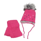Set Kapa i šal za bebe, Roze