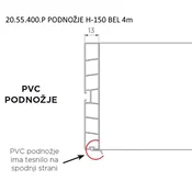 20.55.400.P PODNOŽJE H-150 BEL SIJAJ 4m