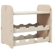Vidaxl Stojalo za vino z zgornjo ploščo 43x25x37 cm trdna borovina