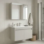 HANAH HOME Kupatilski ormarić sa umivaonikom i ogledalom (2 komada) Arno 85 788