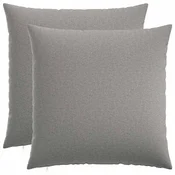 Vidaxl Prevleka za blazino 2 kos HEERLEN Oblačno siva 65 x 65 cm Blago
