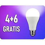 V-TAC E27 LED žarnica 15W, 1521LM, A65, 4+6 gratis! Farba svetla: Hladna bela