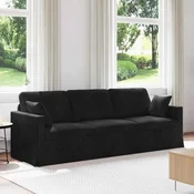 vidaXL vidaXL Kavč Črna Splošne dimenzije: 228 x 78 x 80 cm (Š x G x V) Žamet, (5000146646)