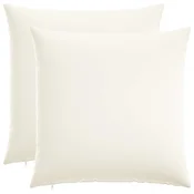 vidaXL Prevleka za blazino 2 kos HEERLEN Bela 80 x 80 cm Blago