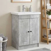 vidaXL vidaXL Omarica pod umivalnikom Betonsko siva 78,5 x 37,5 x 81 cm, (5000245280)