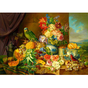 Enjoy - Puzzle Schuster: Still Life with Fruit Flowers and a Parrot - 1 000 kosov