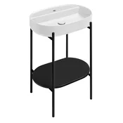 PUNO podstavek z umivalnikom 600x860x396mm, črna - Črna - 60x86x39,6 cm - Sapho - PUNO - 24 - Jeklo - 600 - 860 - 396 - 14