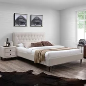 Homestar Postelja EMILIA 160x200 cm bež z vzmetnico HARMONY DUO