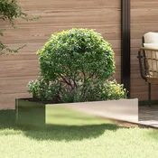 Vidaxl Robovi trave 100 x 60 x 35 cm Jeklo Srebrna