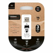 USB stick Tech One Tech TEC4018-16 Crna/Bijela 16 GB