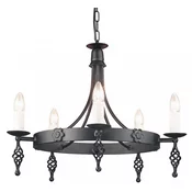 Elstead BY5-BLACK - Luster na lancu BELFRY 5xE14/60W/230V