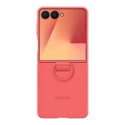 Original silikonski ovitek za Samsung Galaxy Z Flip7 Ring silicone case - Rdeča
