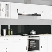 Vidaxl Zaščita za kuhinjo 2 pcs Črna 120 x 40 cm kaljeno steklo