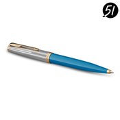 Kemični svinčnik PARKER 51 Premium Turquoise GT.