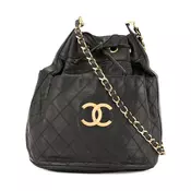 Chanel Pre-Owned - Cosmos quilted CC logos shoulder bag - women - Black