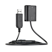 Dardanar Np-fw50 Dummy Battery + Dc Power Bank (5v 2a) Usb Adapter Kabel Zamenjava Za Ac-pw20 Za Sony Nex-3/5/6/7 Series A33 A37 A35 A55 A7 A7r A7ii, (21199366)