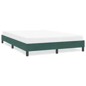 shumee vidaXL Posteljni okvir brez vzmetnice temno zelen 160x210 cm žamet