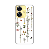 Silikonska maska za Realme C55 Flower Print Skin bela