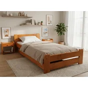 Ljubki dom Postelja Laura 80 x 200 jelša Posteljno dno: Lamelno posteljno dno, Vzmetnica: Vzmetnica Somnia 17 cm