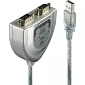 Lindy 42889 serijski kabel Srebro 0,6 m USB Tip-A DB-9