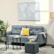 HOMCOM HOMCOM platno za tiskanje 120x90 cm za dom in pisarno, platno iz borovega lesa in poliuretanska barva, siva in bela, (20755526)