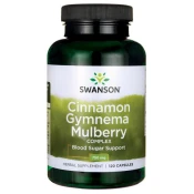 Swanson Cinnamon Gymnema Mulberry Complex (kompleks murve, cimeta, gimneme), 120 kapsul