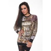 Sweatshirt trenirkasta majica z napisom MAKE THE BEST