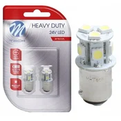 M-Tech 2x žarnica P21/5W LED BAY15d 24V 8xSMD5050 bela
