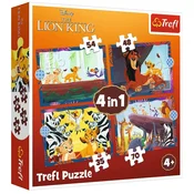 Slagalica - 4 u 1 - Hrabri kralj lavova / Disney Kralj lavova Trefl 34653