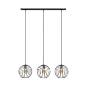 Luster na sajli MERCURE 3xE27/60W/230V crna