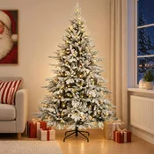 Umetno Zložljivo Božično Drevo 180 cm 300 LED Toplo bela