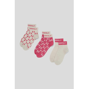 Čarape Karl Lagerfeld 3-pack za žene, boja: ružičasta
