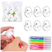 slomart LEAN TOYS Komplet 6 velikonočnih jajc za barvanje (Kuran v jajcu)