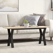 shumee vidaXL Klubska mizica z nogami v obliki črke Y 110x40x45 cm