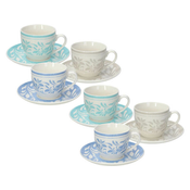 TOGNANA set skodelica za čaj s podstavkom Iris Celine 200ml, 6 kos, porcelan