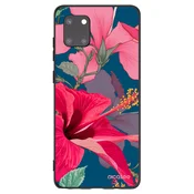 Silikonski črni ovitek za Samsung Galaxy Note 10 Lite N770F - Hibiscus