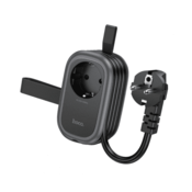 Hoco Podaljšek, vtičnica NS7 4000W 1,1m dolžina kabla PD20W 2x USB A, 1x Type C - črn