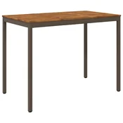 vidaXL Vrtni Bar Miza Naravna in kava 141 x 80,5 x 105 cm