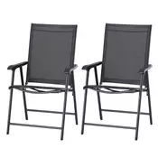 Homestar Set kamping stolov 2 kosa 58x64x94 cm črna