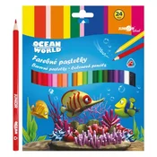 Barvice JUNIOR Ocean World trikotne - komplet 24 kosov
