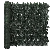 Balkonski zastor s tamnozelenim lišcem 600 x 75 cm